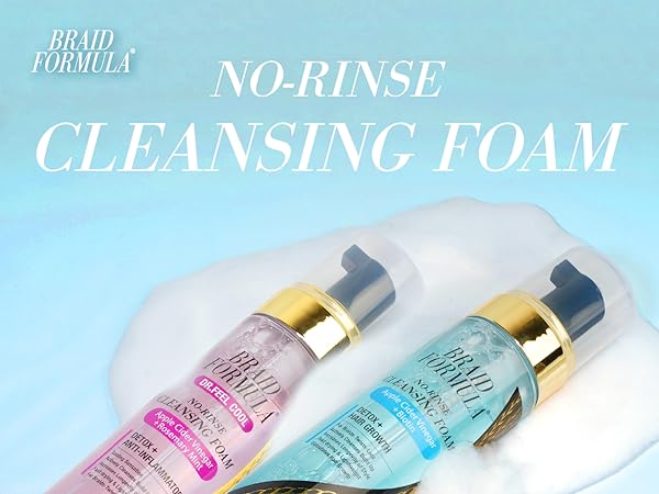 BRAID FORMULA NO-RINSE CLEANSING FOAM - 8.5 oz / 250ml