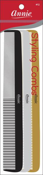 Annie Styling Comb Assorted 3PC Set - BBII Barber & Beauty Supply