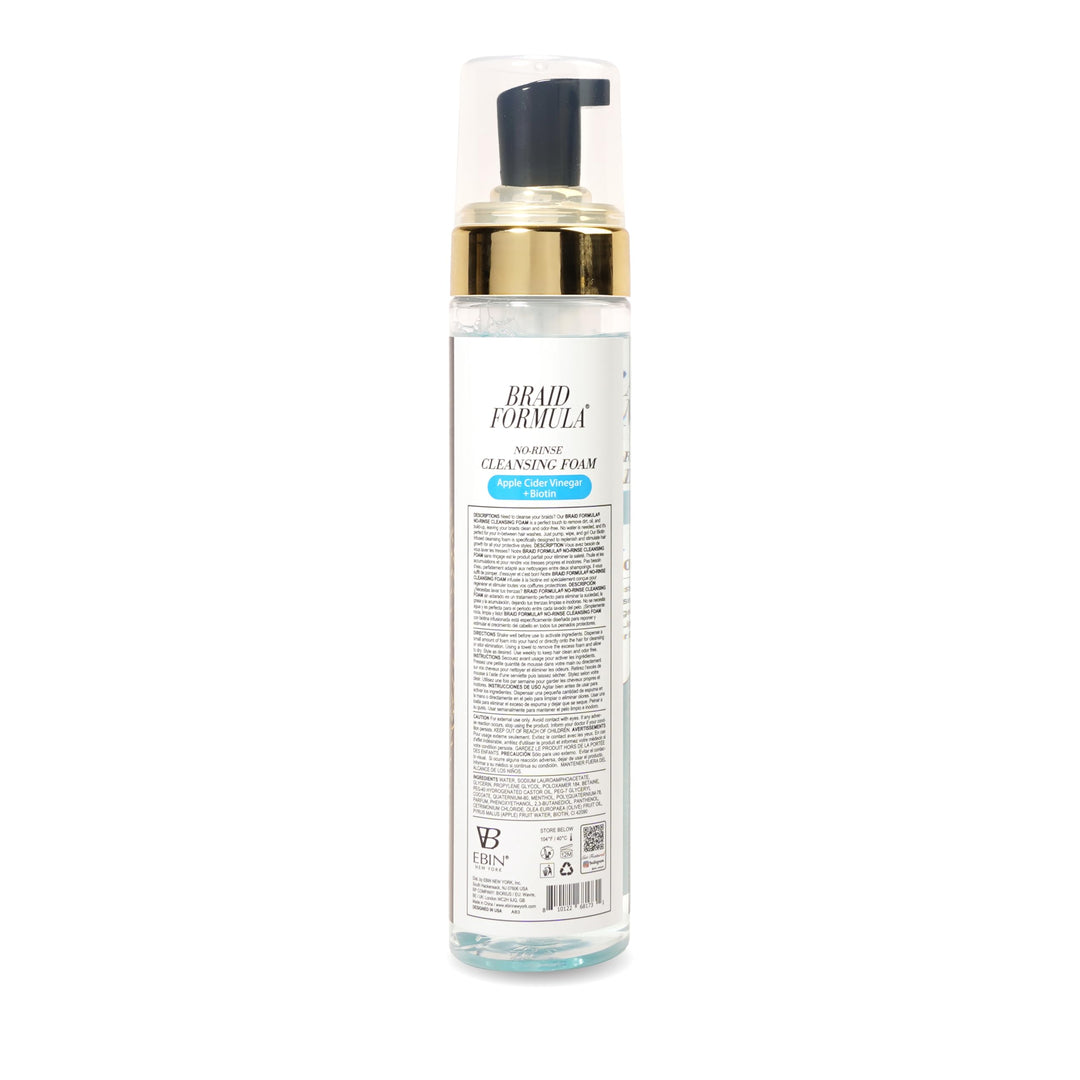 BRAID FORMULA NO-RINSE CLEANSING FOAM - 8.5 oz / 250ml