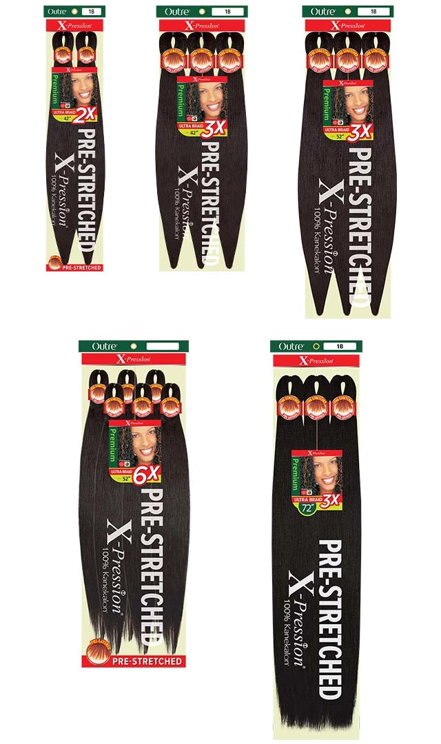 X-Pression 3x Braid Up Pre-Stretched Braid 56"