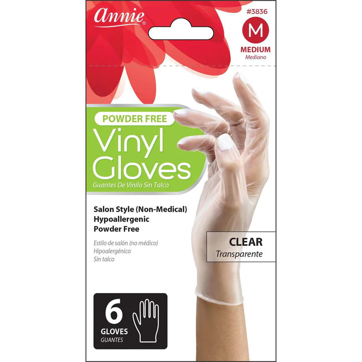 Vinyl Gloves Powder Free 6Ct